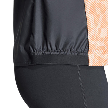Amber-Black - Side - Adidas Womens-Ladies Terrex Trail Running Wind Jacket