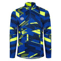 Blue-Yellow - Front - Umbro Mens Premier Graphic Print Warm Up Midlayer