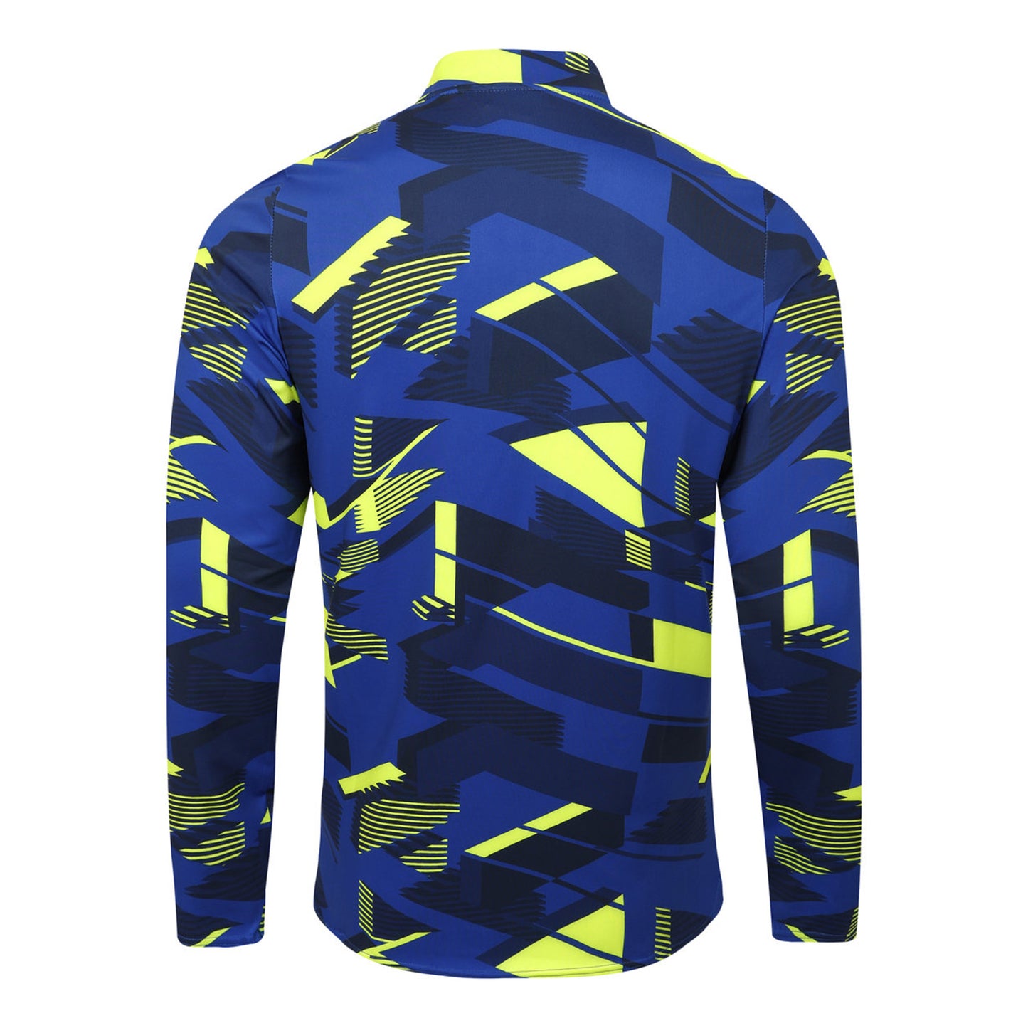 Blue-Yellow - Back - Umbro Mens Premier Graphic Print Warm Up Midlayer
