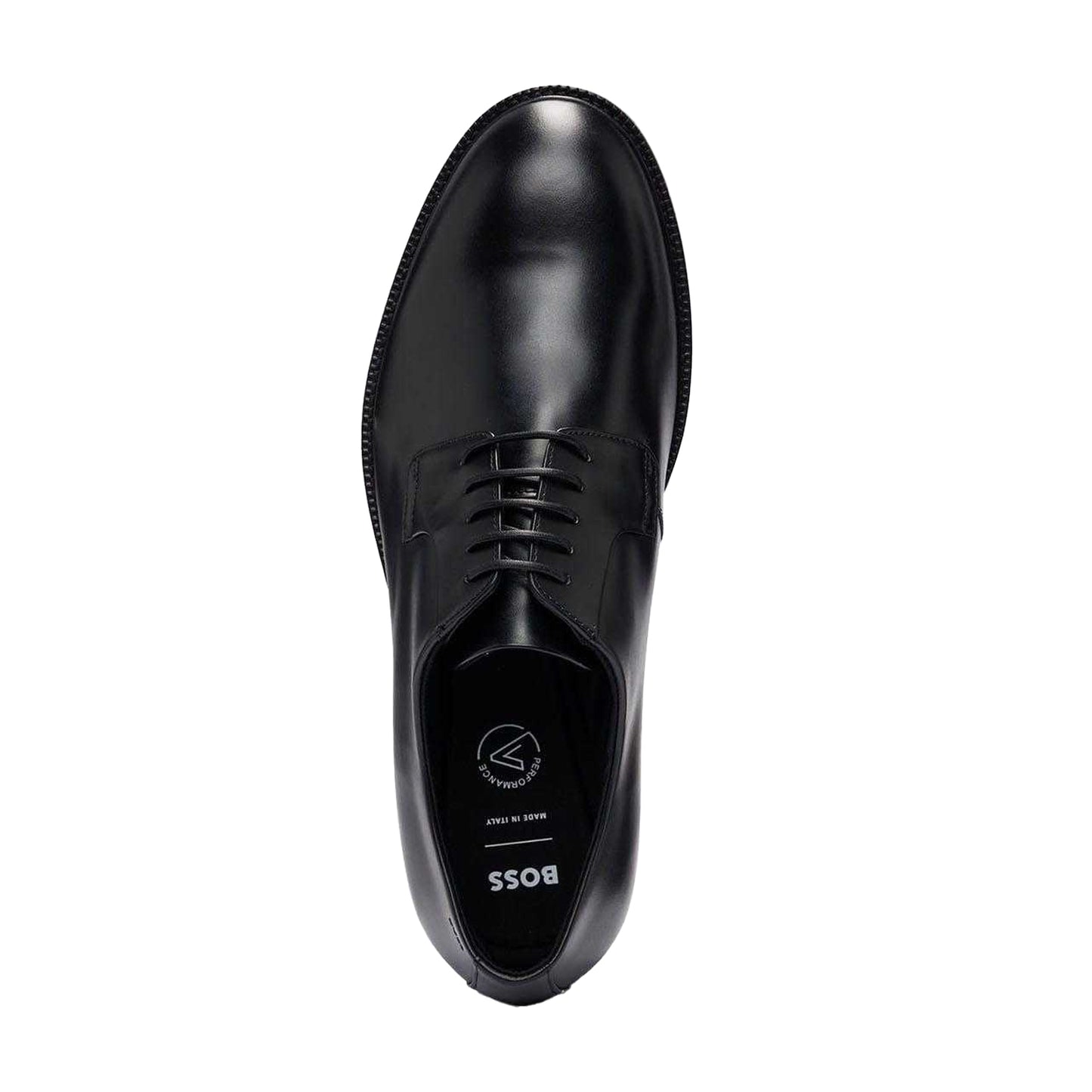 Black - Side - Boss Mens Dressletic Leather Derby Shoes