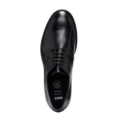 Black - Side - Boss Mens Dressletic Leather Derby Shoes