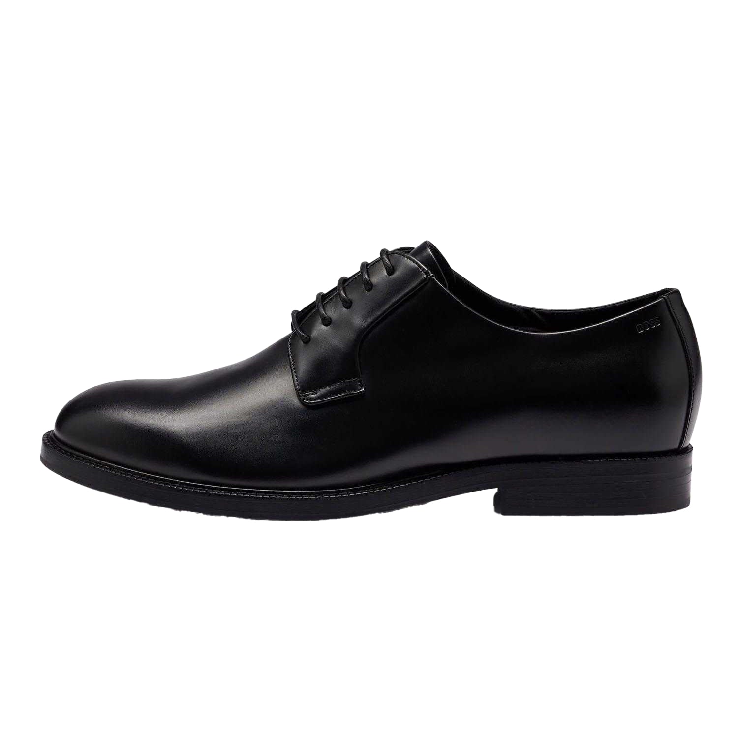 Black - Front - Boss Mens Dressletic Leather Derby Shoes