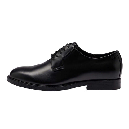 Black - Front - Boss Mens Dressletic Leather Derby Shoes