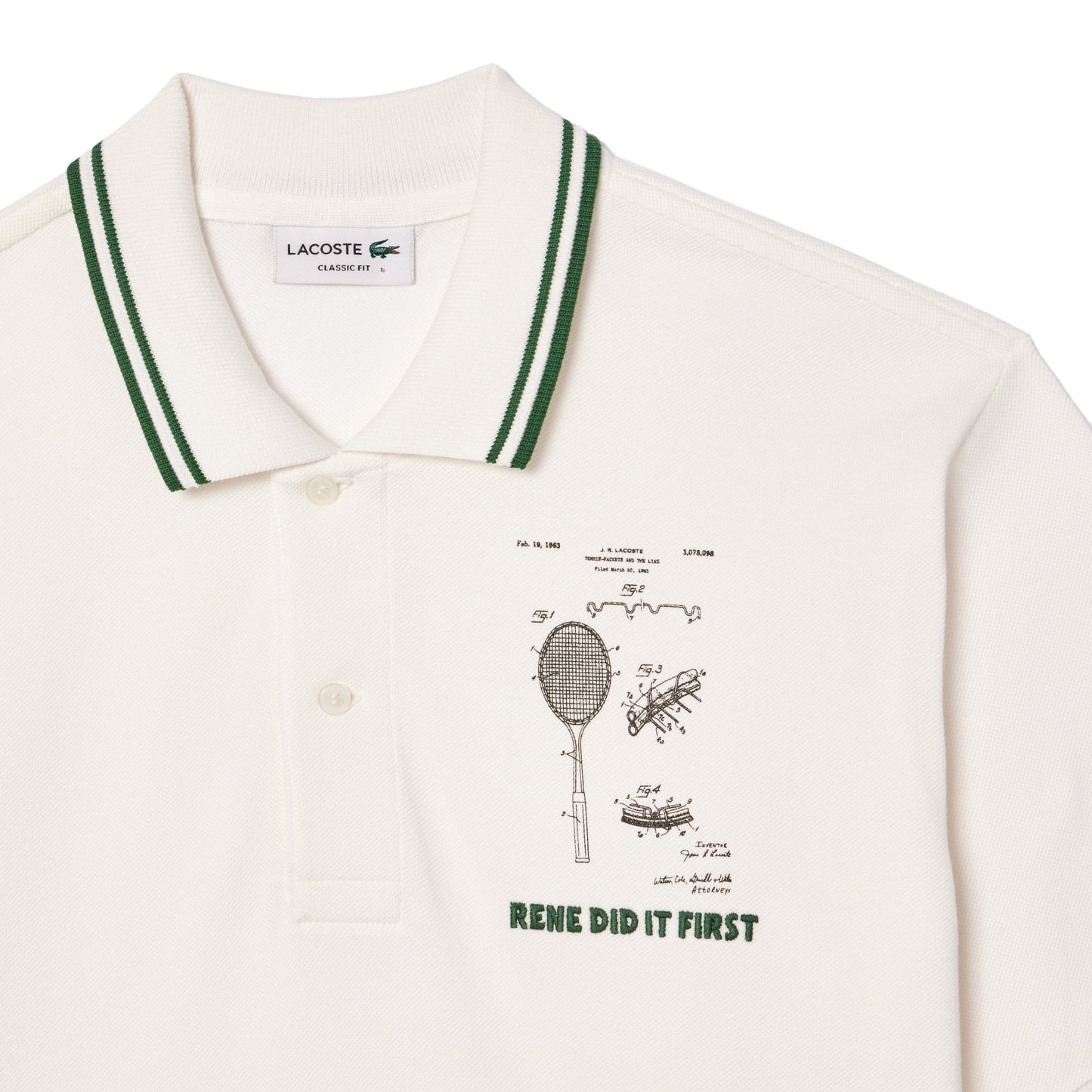 White - Side - Lacoste Mens L.12.12 Petit Pique Classic Polo Shirt