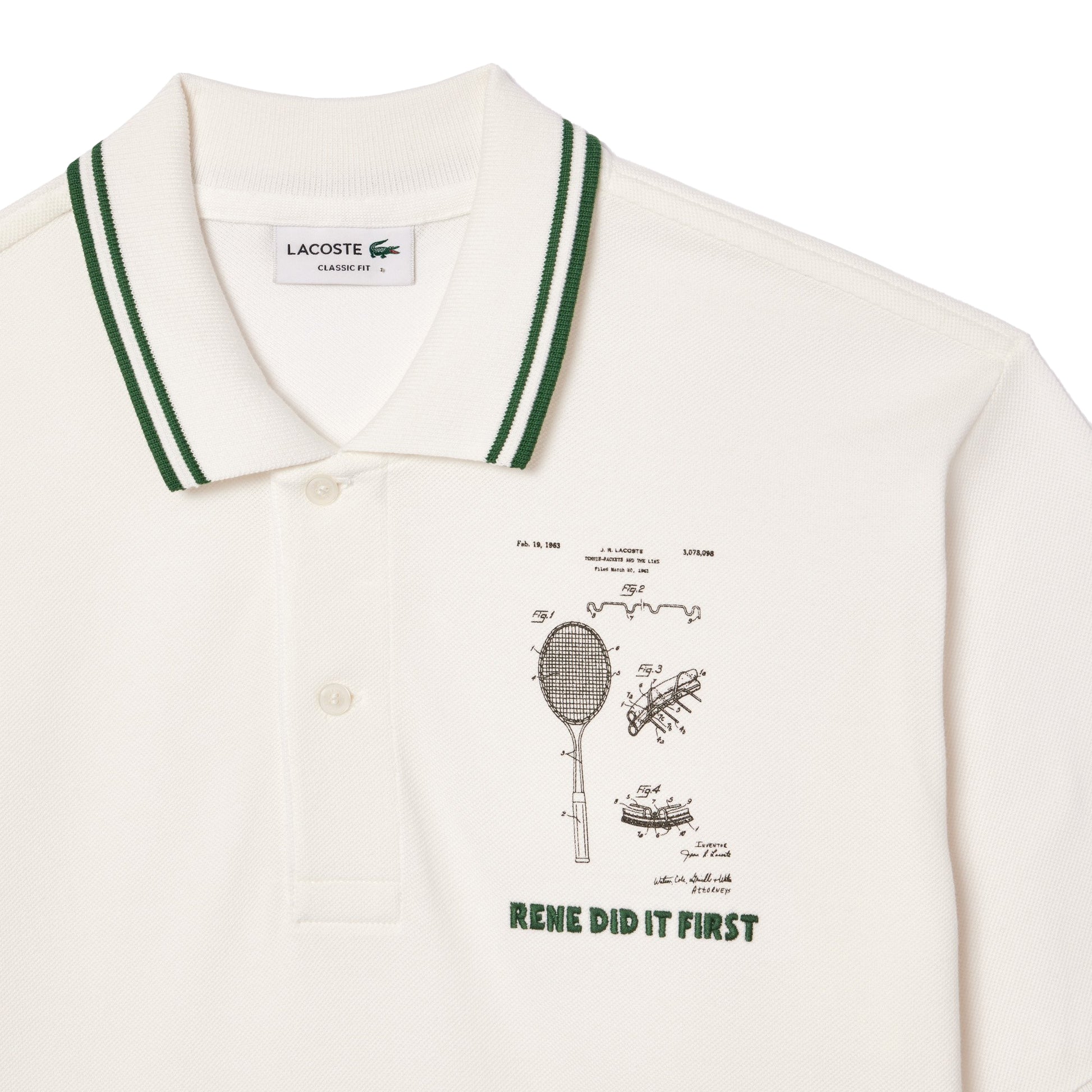 White - Side - Lacoste Mens L.12.12 Petit Pique Classic Polo Shirt