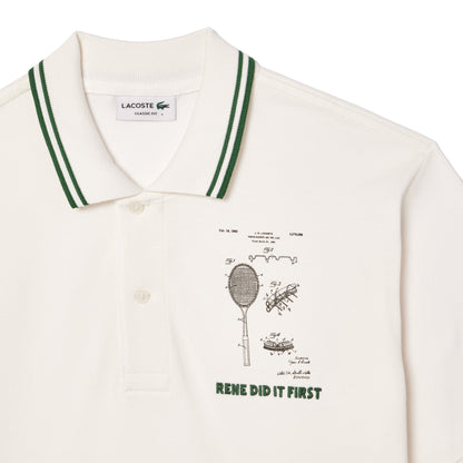 White - Side - Lacoste Mens L.12.12 Petit Pique Classic Polo Shirt