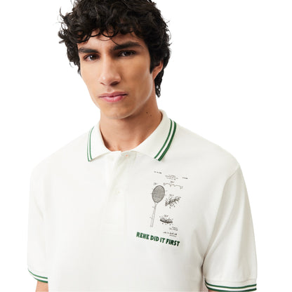 White - Lifestyle - Lacoste Mens L.12.12 Petit Pique Classic Polo Shirt