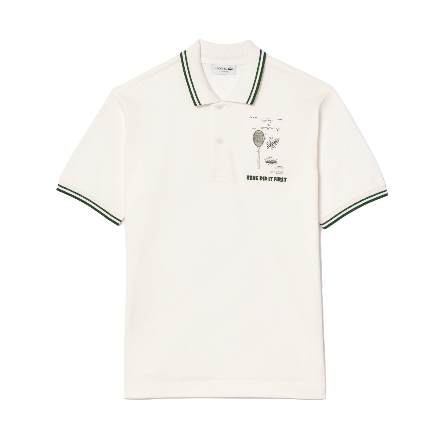 White - Front - Lacoste Mens L.12.12 Petit Pique Classic Polo Shirt