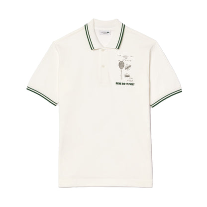 White - Front - Lacoste Mens L.12.12 Petit Pique Classic Polo Shirt