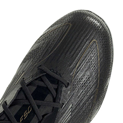 Black - Close up - Adidas Childrens-Kids F50 Pro Firm Ground Football Boots