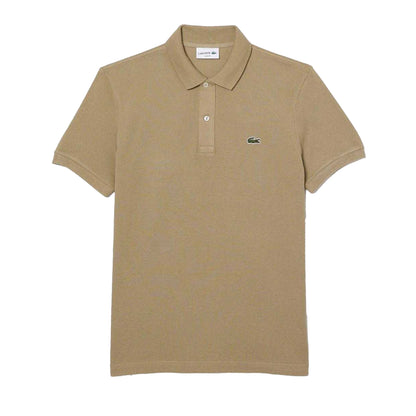 Beige - Front - Lacoste Unisex Adult L.12.12 Pique Slim Polo Shirt