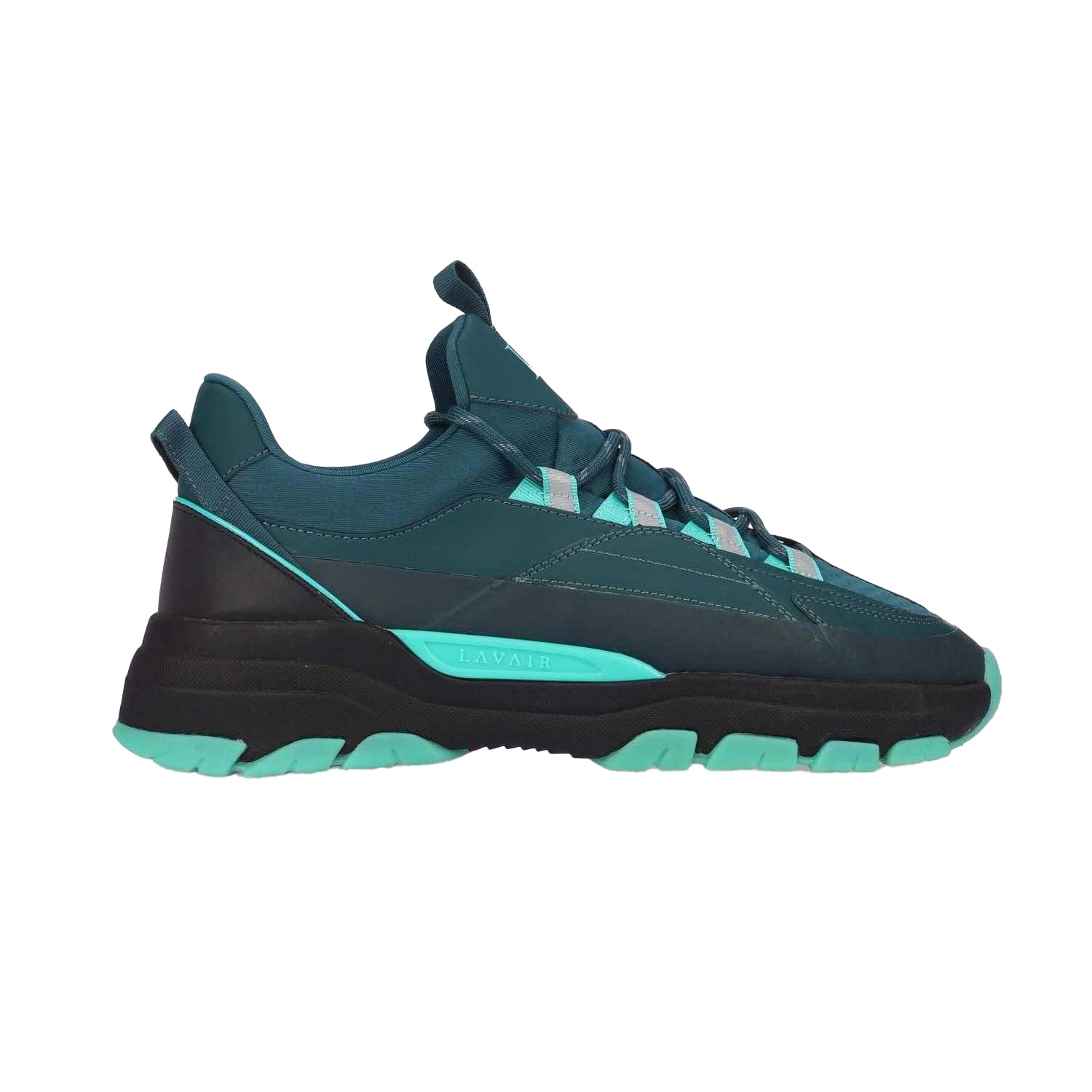 Teal - Side - Lavair Mens Creator Evo Suede Trainers