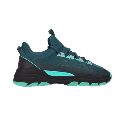 Teal - Side - Lavair Mens Creator Evo Suede Trainers