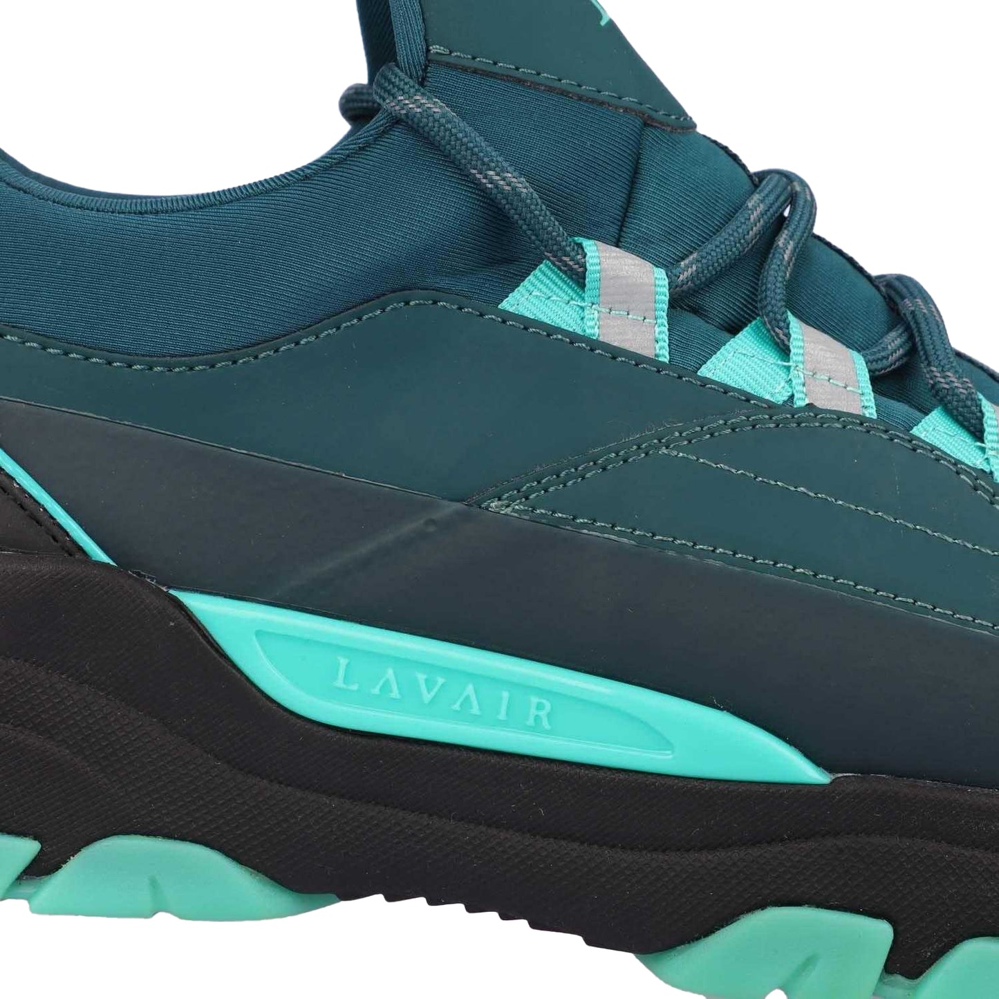 Teal - Close up - Lavair Mens Creator Evo Suede Trainers