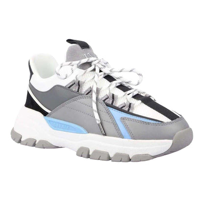 White-Blue - Front - Lavair Mens Creator Evo Suede Trainers