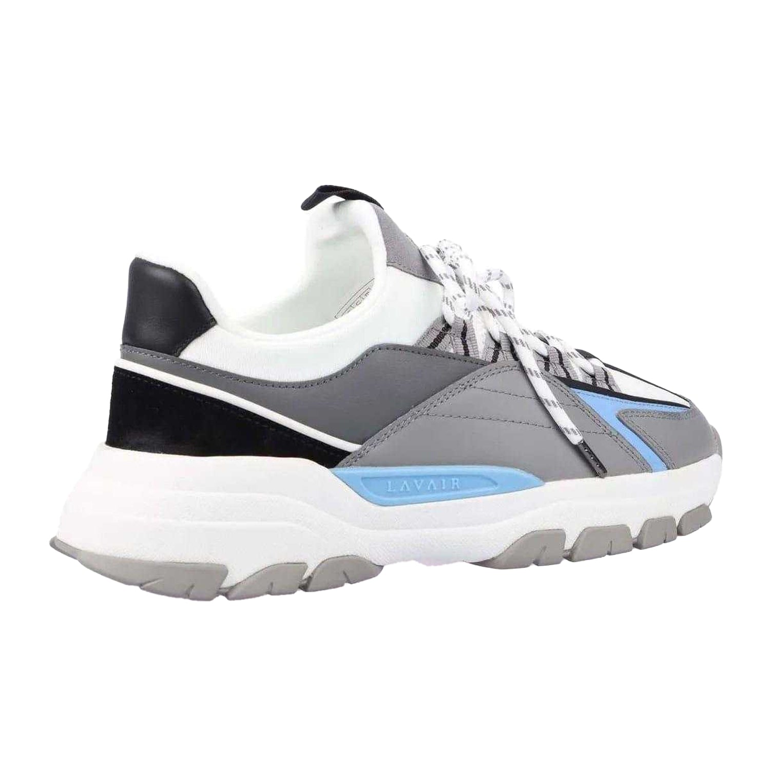 White-Blue - Back - Lavair Mens Creator Evo Suede Trainers