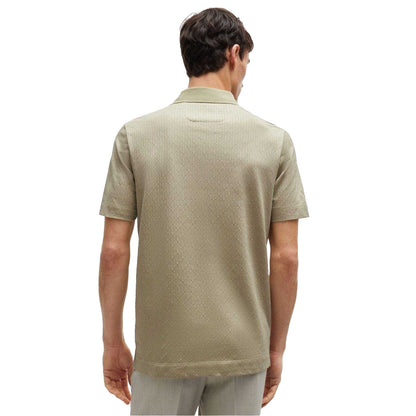 Green - Back - Boss Mens L-Perry 65 Regular Polo Shirt