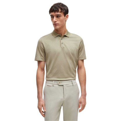 Green - Lifestyle - Boss Mens L-Perry 65 Regular Polo Shirt
