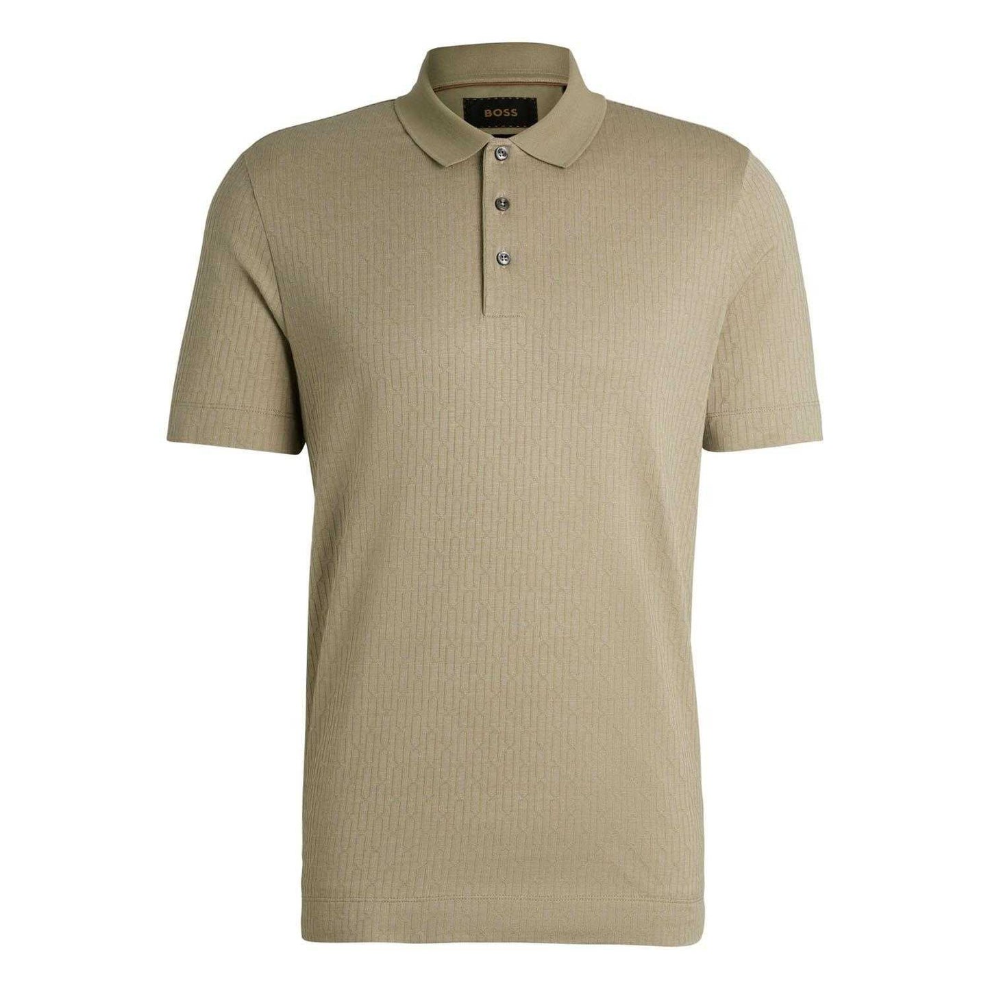 Green - Front - Boss Mens L-Perry 65 Regular Polo Shirt