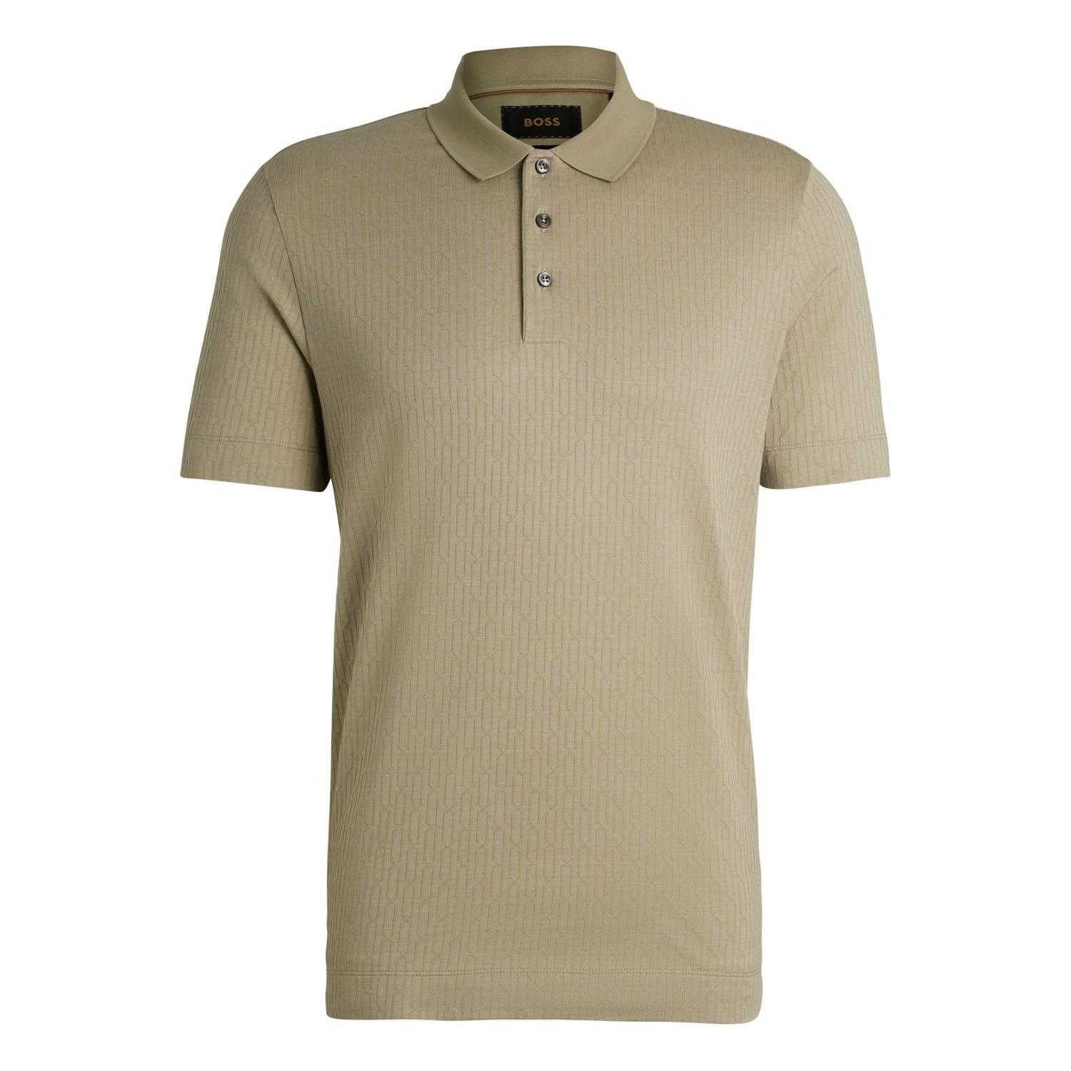 Green - Front - Boss Mens L-Perry 65 Regular Polo Shirt