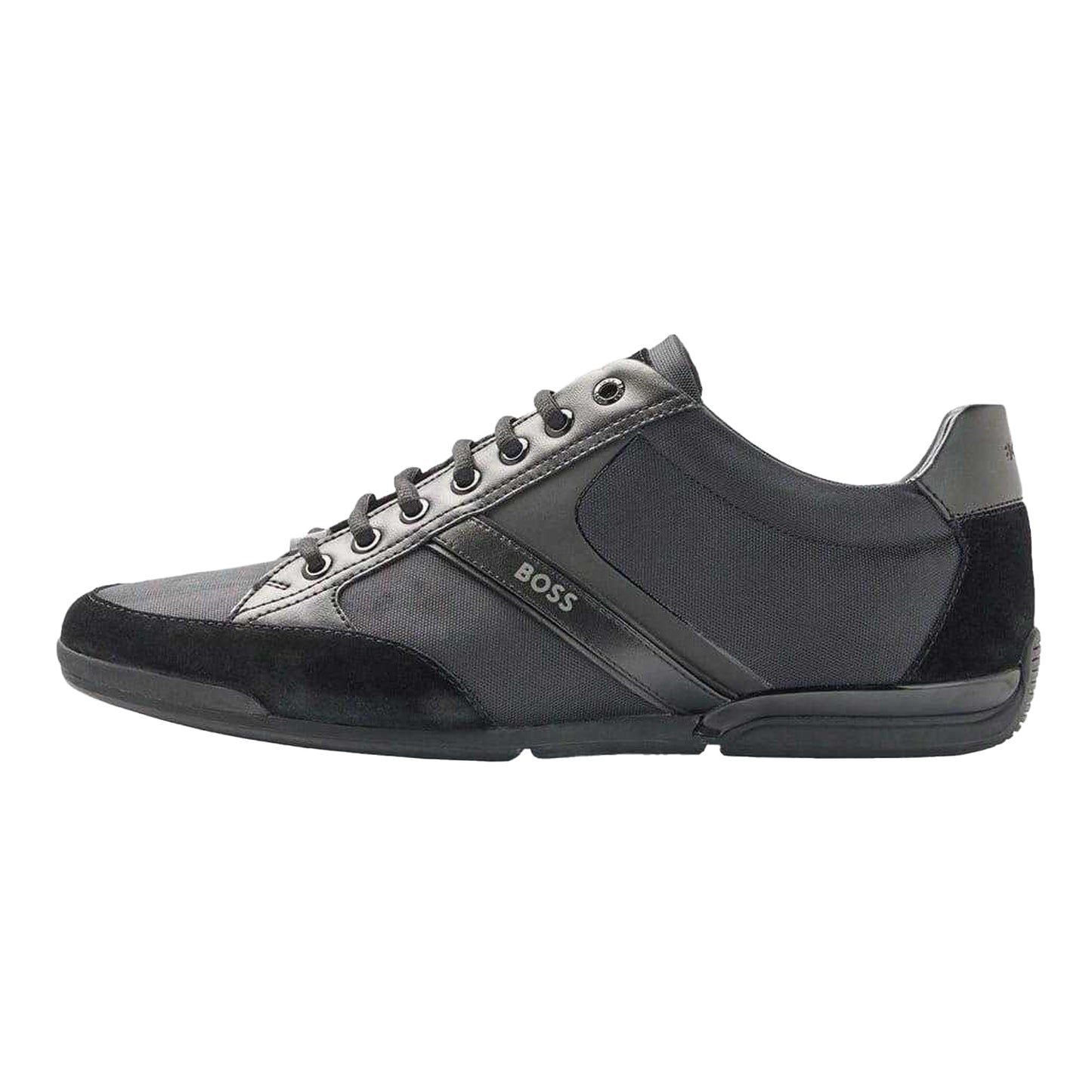 Black - Side - Boss Mens Saturn Low Trainers