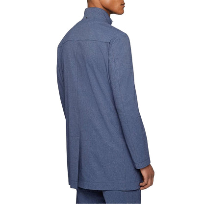 Blue - Back - Boss Mens P-Hyde Coat