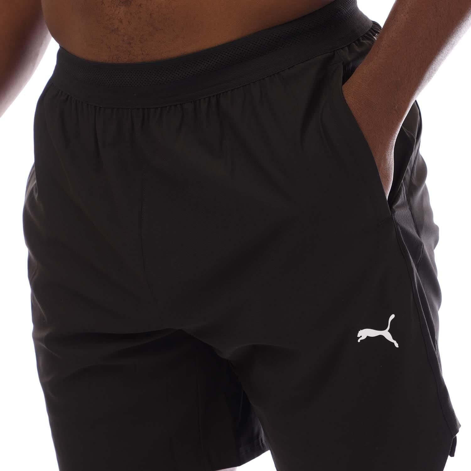 Black - Side - Puma Mens Fuse Stretch Shorts
