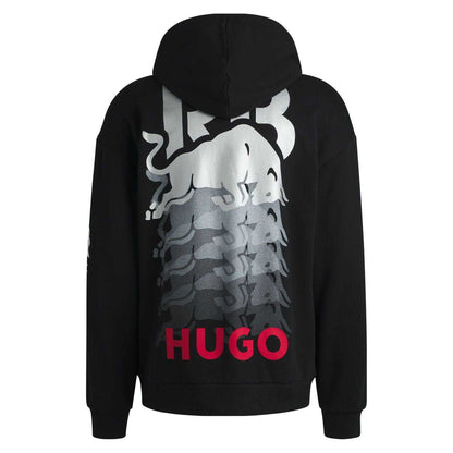 Black - Back - Hugo Mens Dynamic Branding Racing Bulls Hoodie