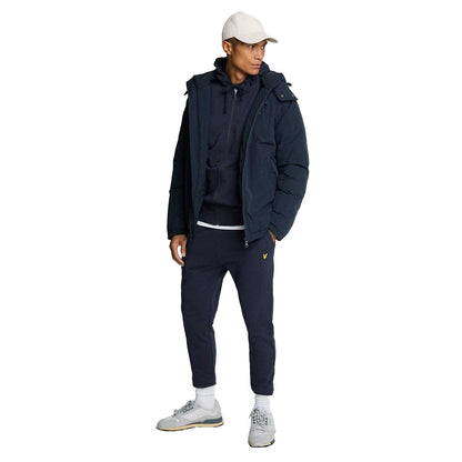 Navy - Side - Lyle & Scott Mens Skinny Jogging Bottoms