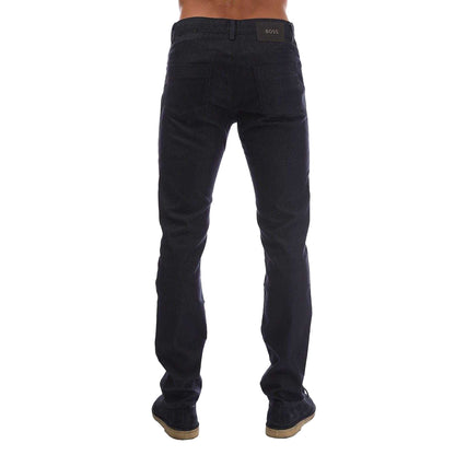 Dark Blue - Back - Boss Mens T-Delaware3-2 Jeans