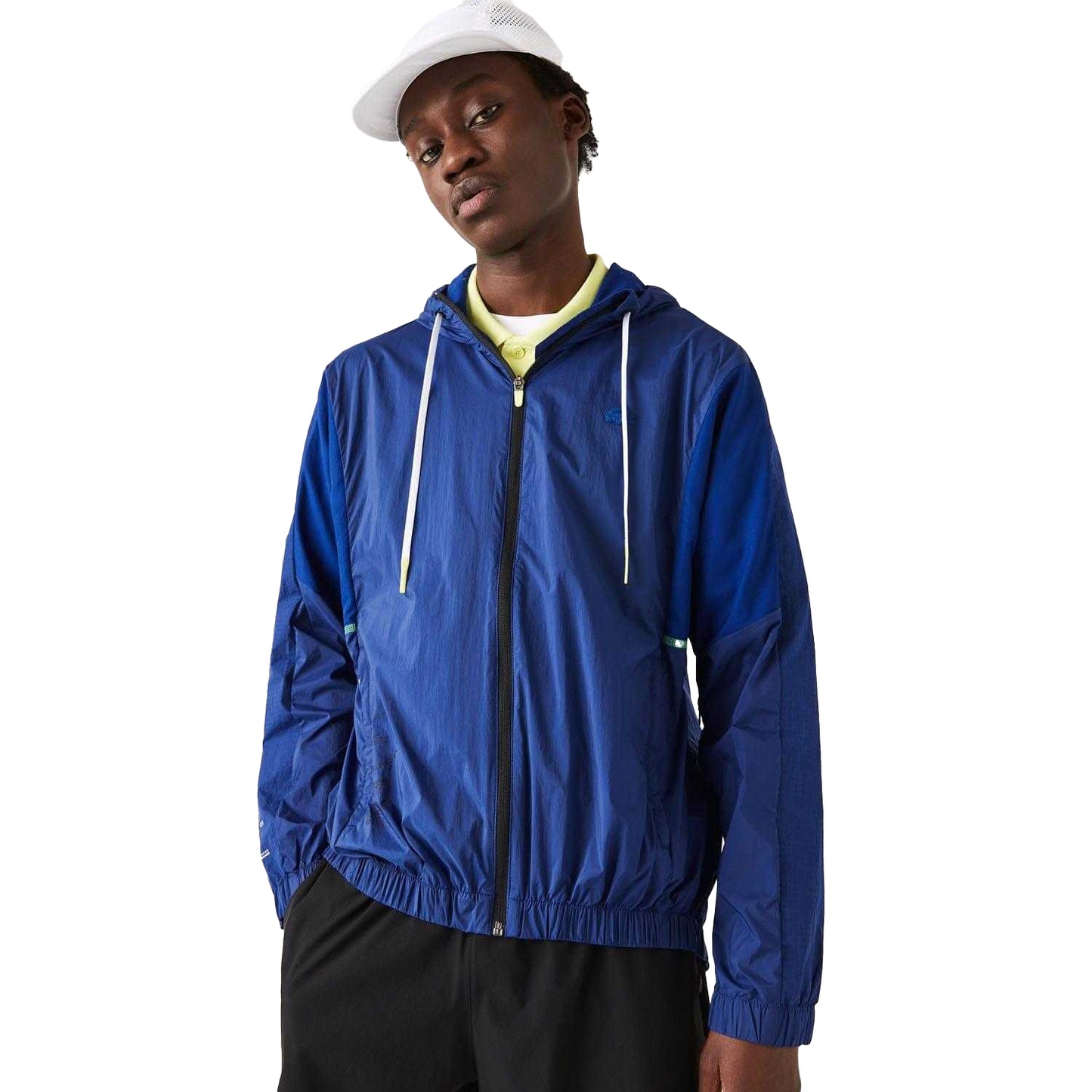 Blue - Side - Lacoste Mens Colour Block Windbreaker