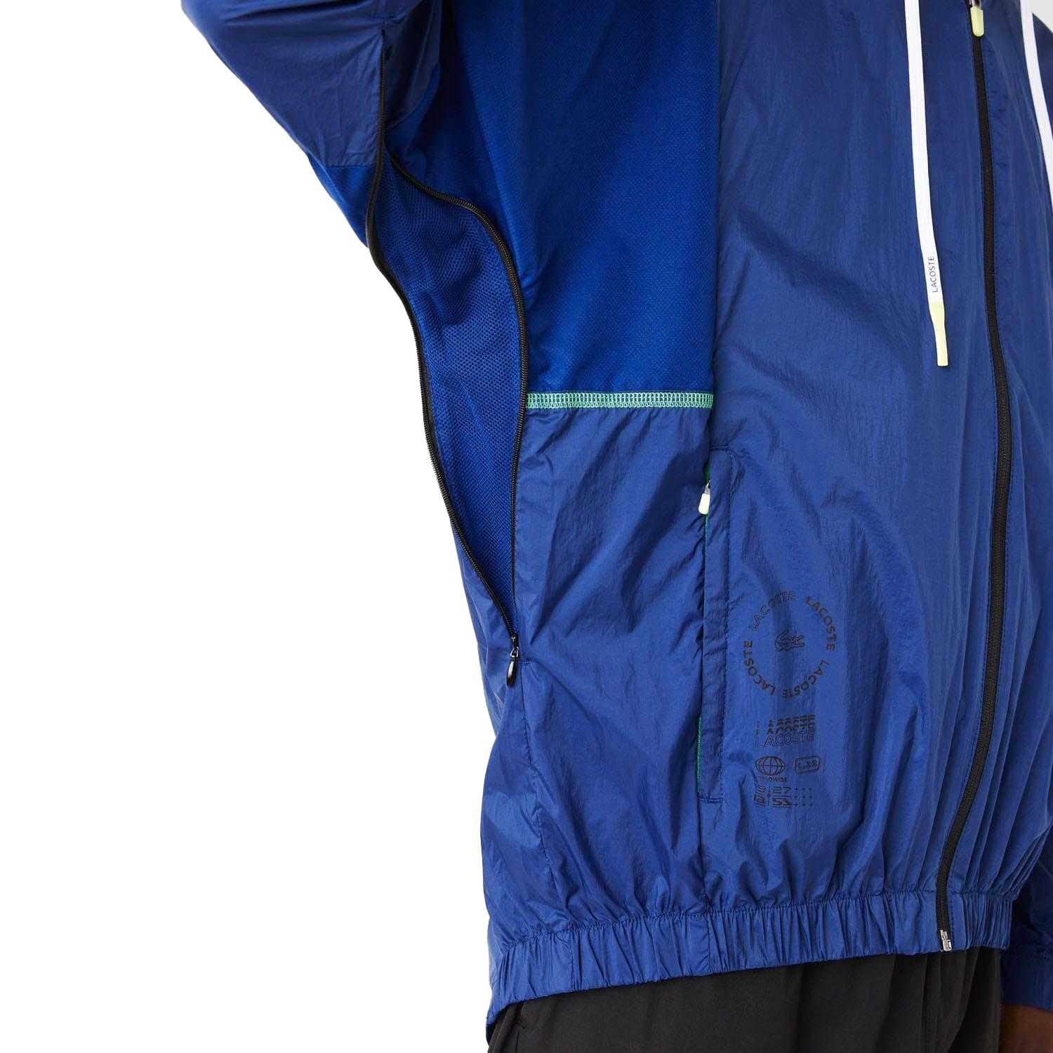 Blue - Pack Shot - Lacoste Mens Colour Block Windbreaker