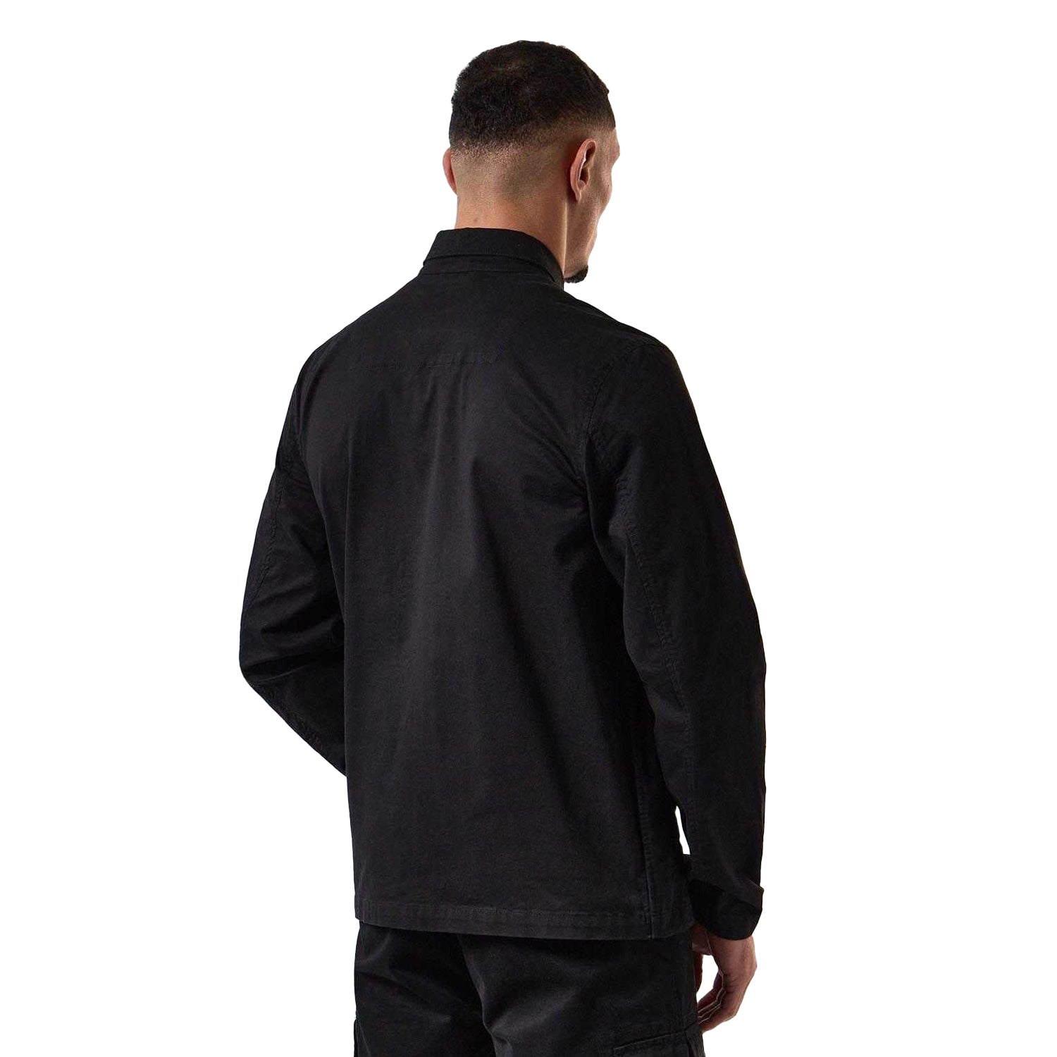 Black - Back - Weekend Offender Mens Formella Dual Pocket Overshirt