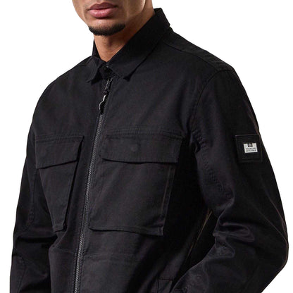 Black - Lifestyle - Weekend Offender Mens Formella Dual Pocket Overshirt