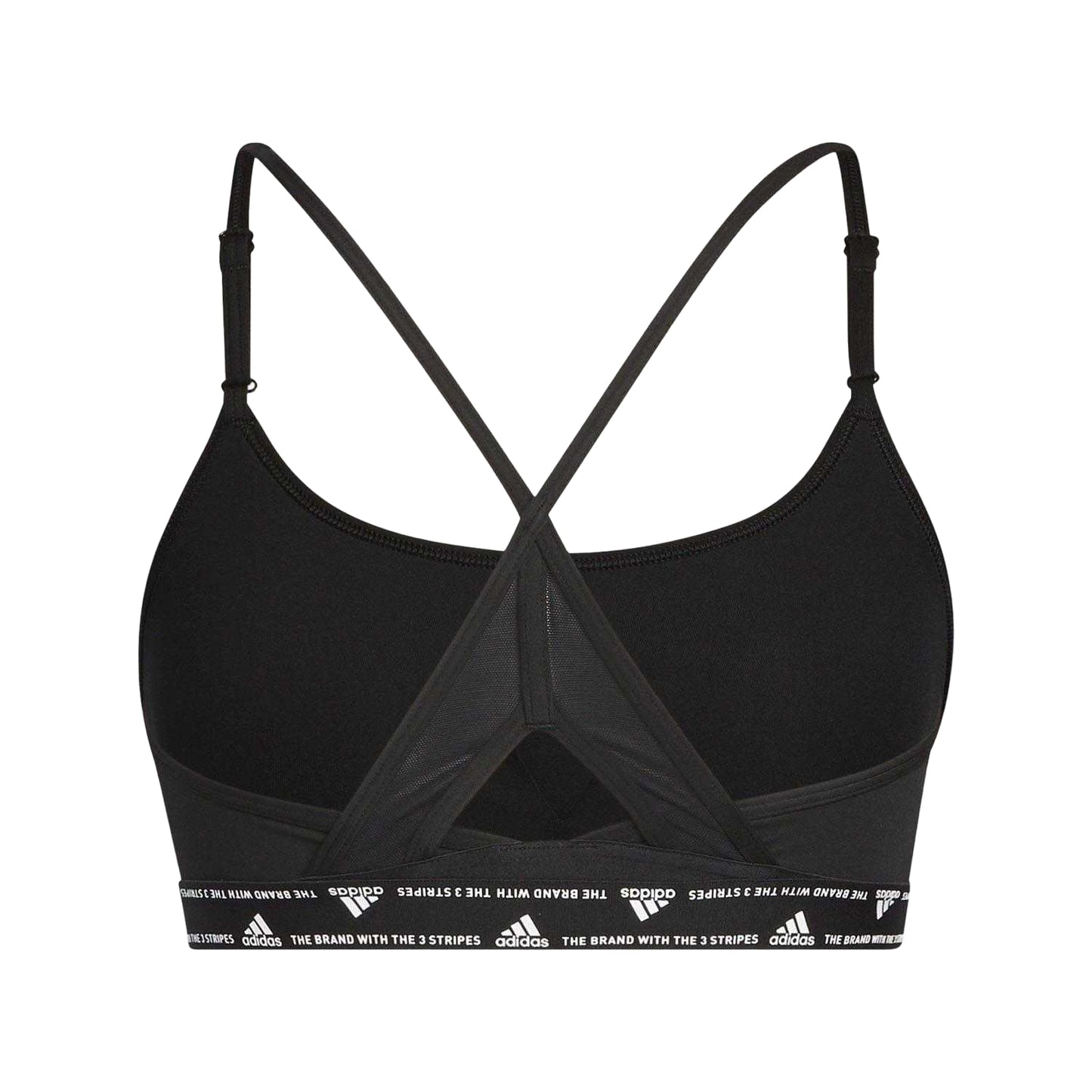 Black-White - Back - Adidas Womens-Ladies Aeroreact Light Support Training Sports Bra