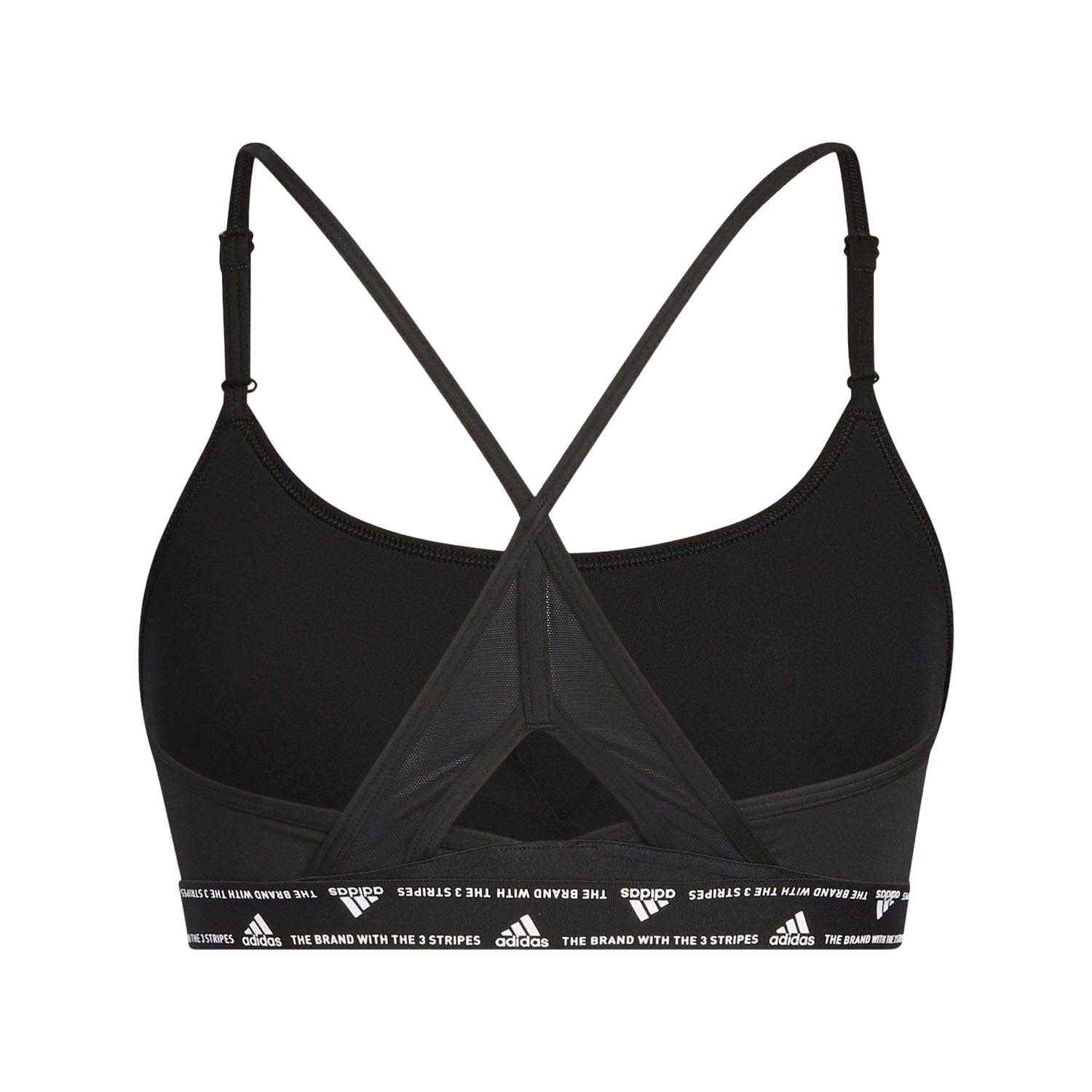 Black-White - Back - Adidas Womens-Ladies Aeroreact Light Support Training Sports Bra