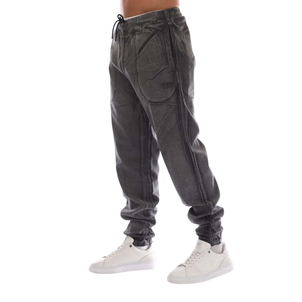 Black-Grey - Side - Diesel Mens D-Lab-S Sweatpants