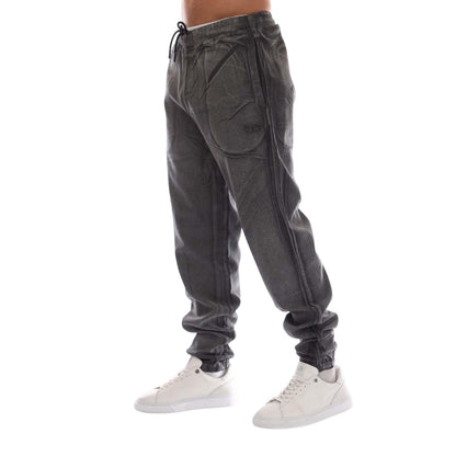 Black-Grey - Side - Diesel Mens D-Lab-S Sweatpants