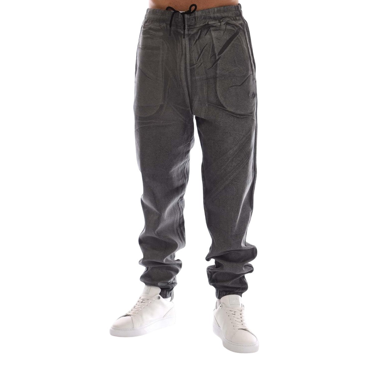 Black-Grey - Front - Diesel Mens D-Lab-S Sweatpants