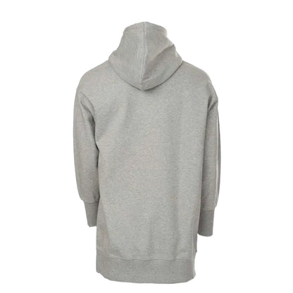 Grey - Back - Lacoste Womens-Ladies Live Oversized Hoodie