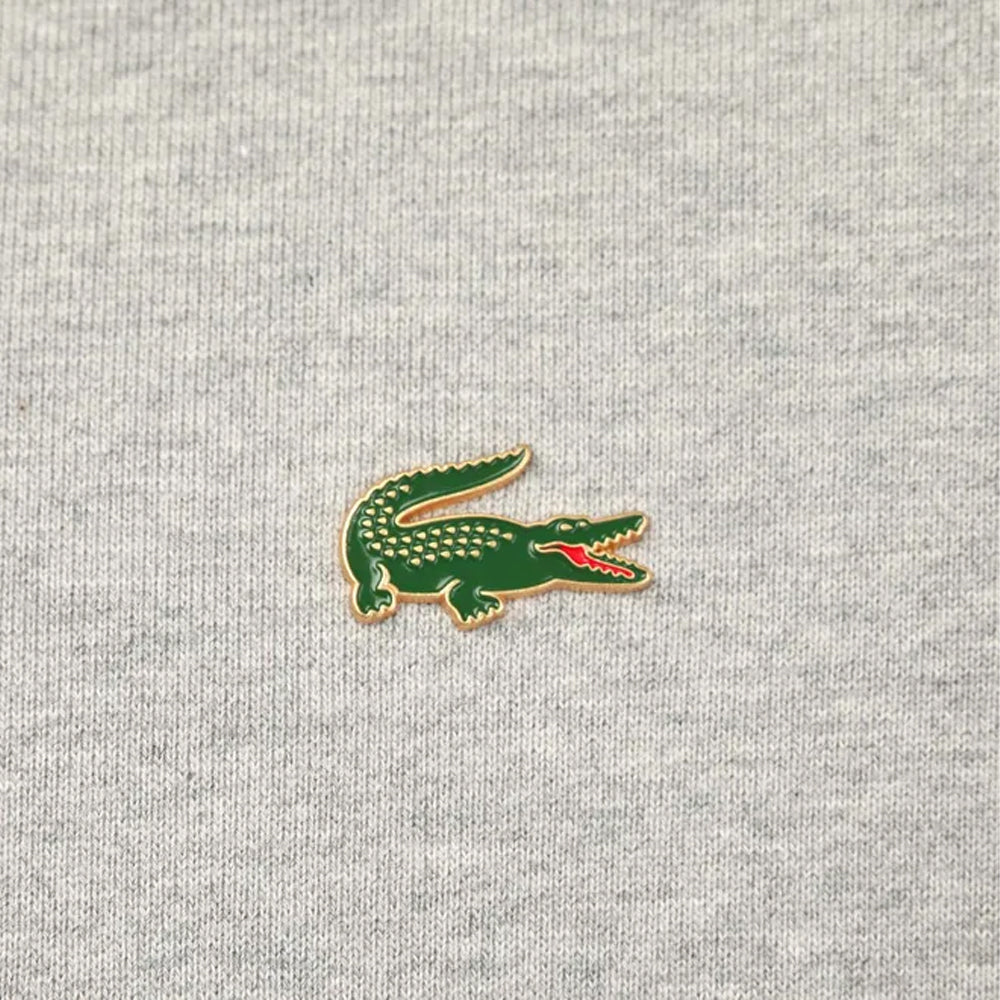 Grey - Side - Lacoste Womens-Ladies Live Oversized Hoodie