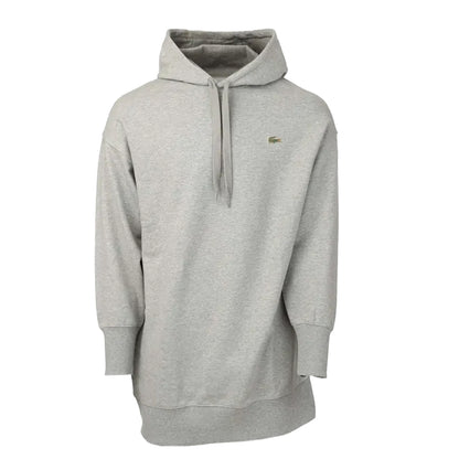 Grey - Front - Lacoste Womens-Ladies Live Oversized Hoodie