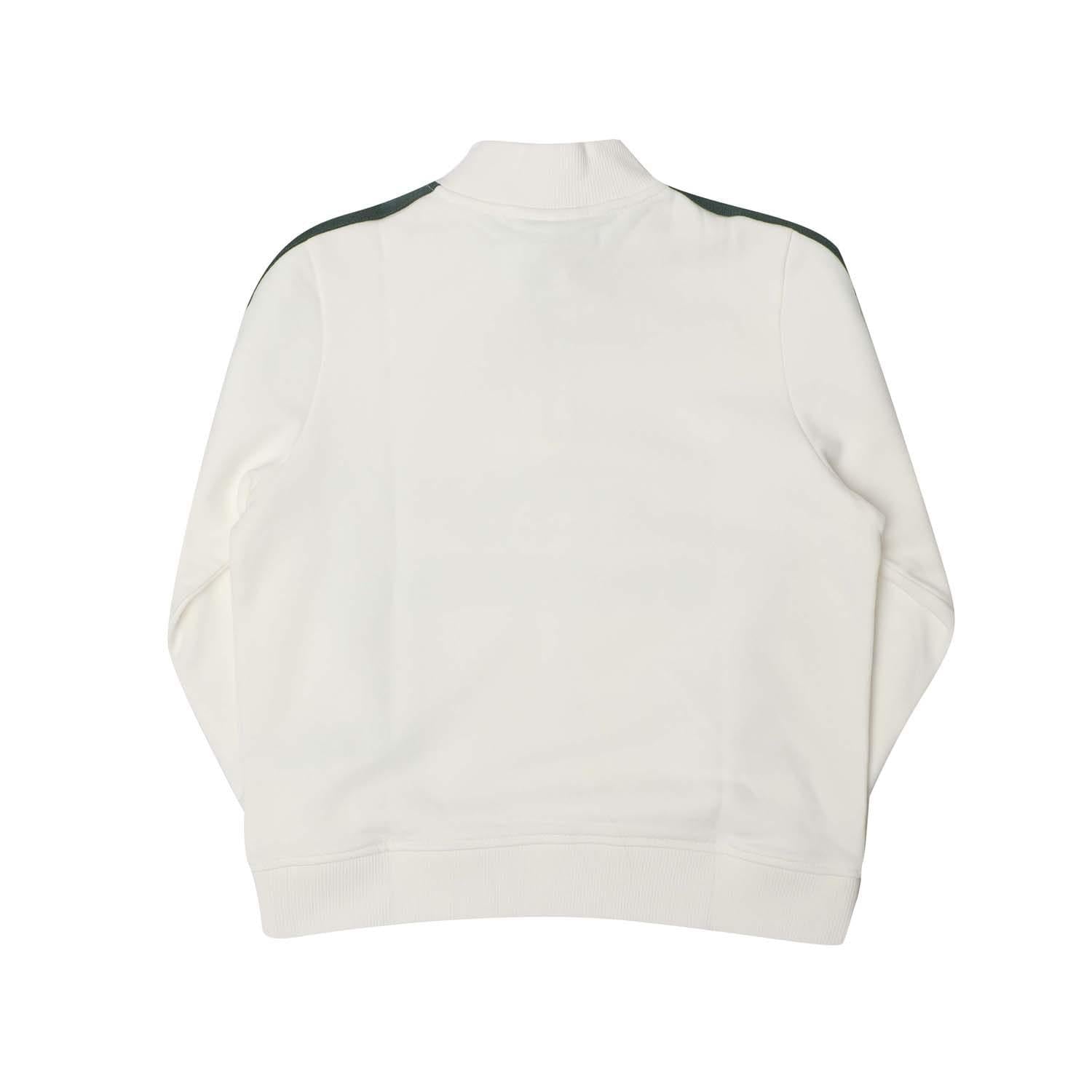 White - Back - Lacoste Childrens-Kids Cotton Standing Collar Sweatshirt