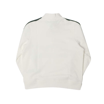 White - Back - Lacoste Childrens-Kids Cotton Standing Collar Sweatshirt