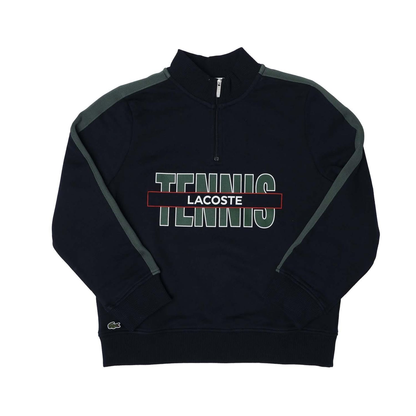 Blue - Front - Lacoste Childrens-Kids Cotton Standing Collar Sweatshirt