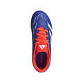 Blue-Orange-White - Close up - Adidas Childrens-Kids Predator Club Flexible Ground Football Boots