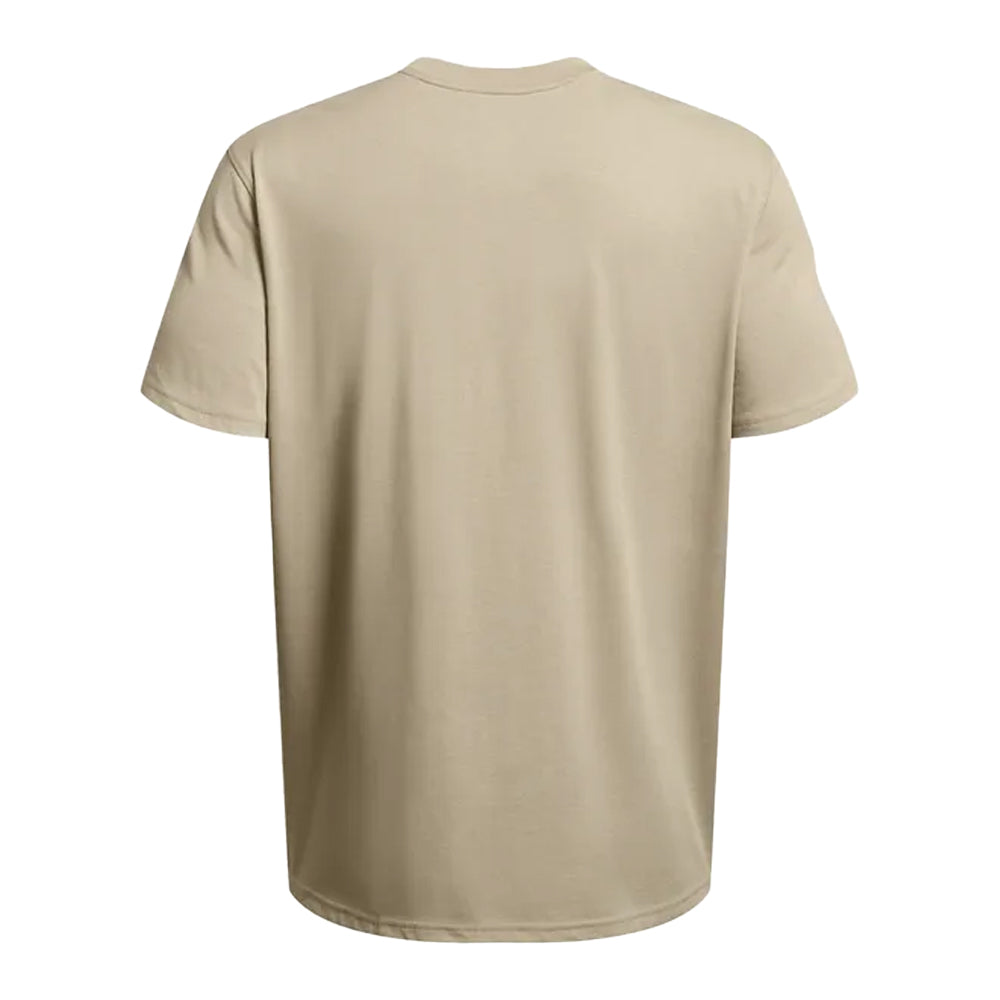Brown - Back - Under Armour Mens Label Heavyweight T-Shirt