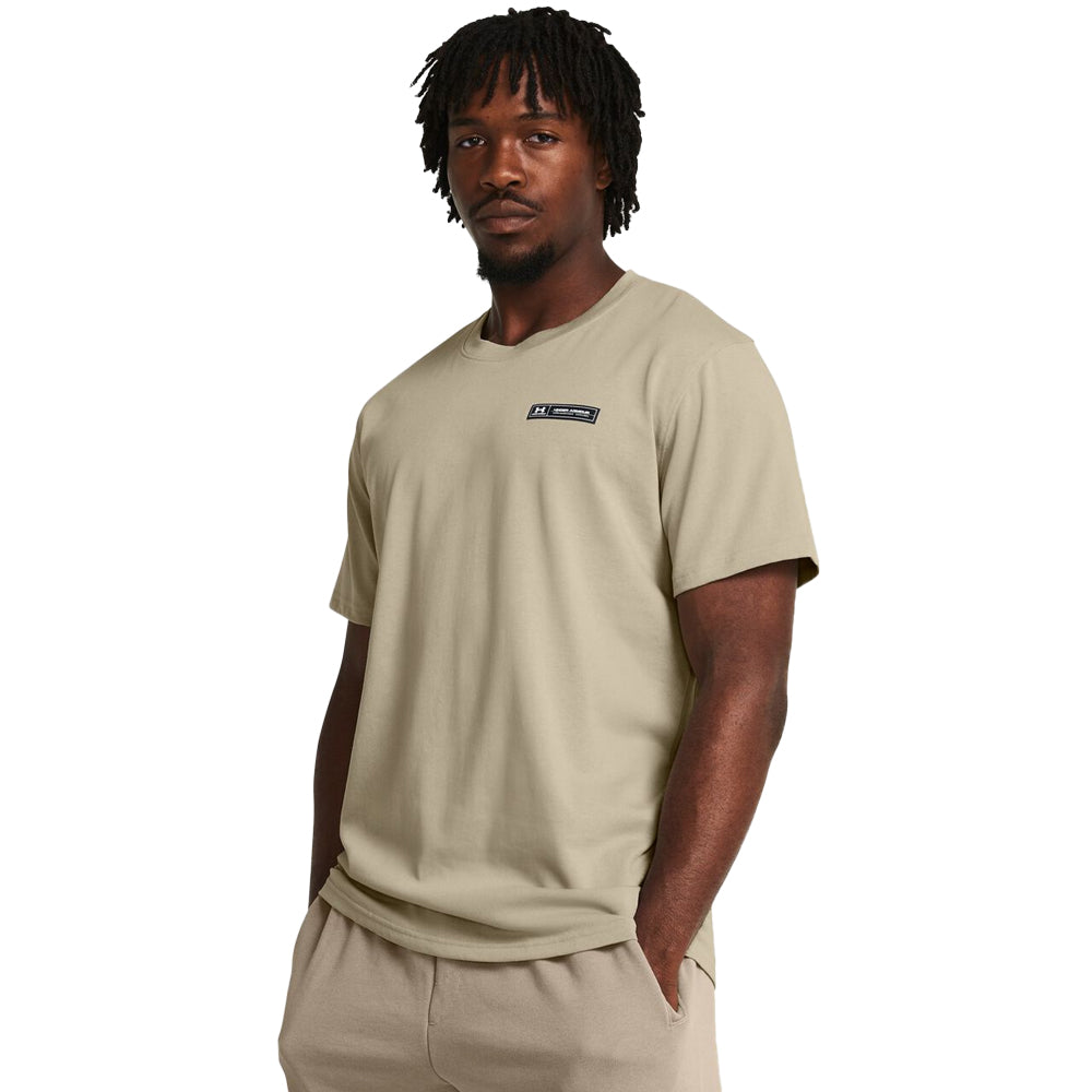 Brown - Side - Under Armour Mens Label Heavyweight T-Shirt