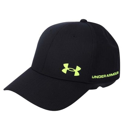 Black - Side - Under Armour Mens Adjustable Vent Baseball Cap