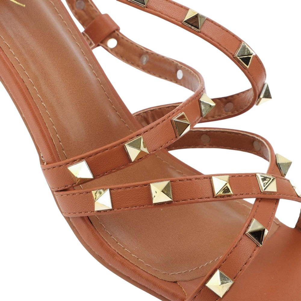 Brown - Pack Shot - No Doubt Womens-Ladies Strappy Sandals